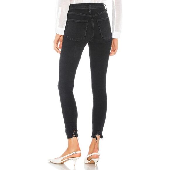 AGOLDE Sophie Mid Rise Skinny Ankle Jeans Black Size 26 - Picture 7 of 14